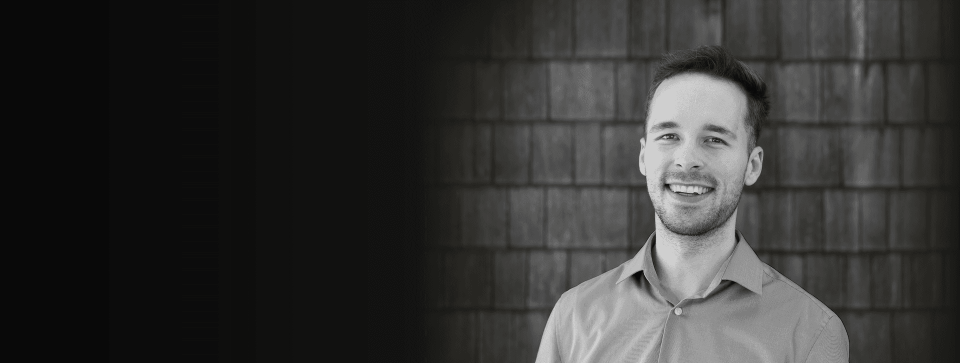 Portrait of me in a shirt black and white ultrawide version